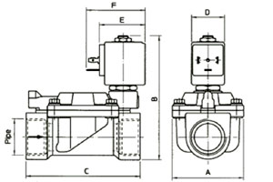 Рис.2. Чертеж клапана 21W5KB350