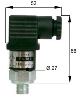 Рис.1. Схема реле F4V1-M3 (10-100 bar)