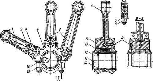 Рис.2. Общий вид узла шатунов